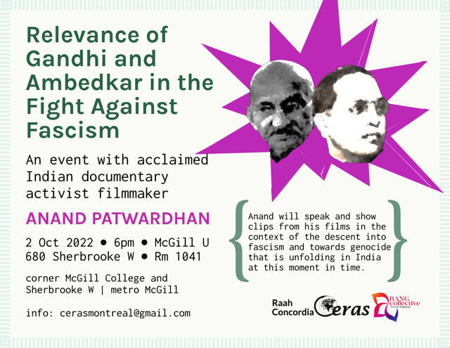 Poster for Anand Patwardhan talk