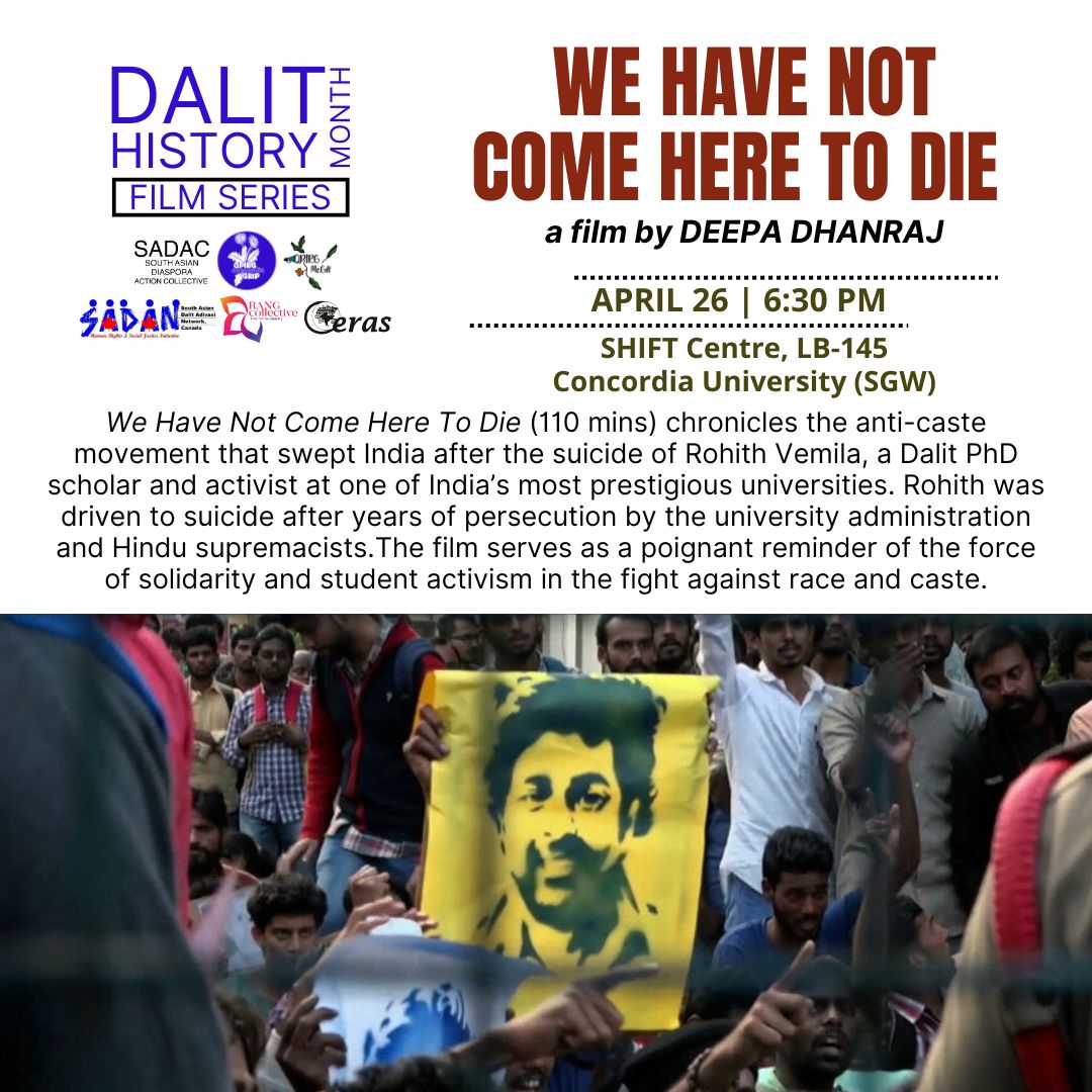 Poster for We Have Not Come Here to Die film.